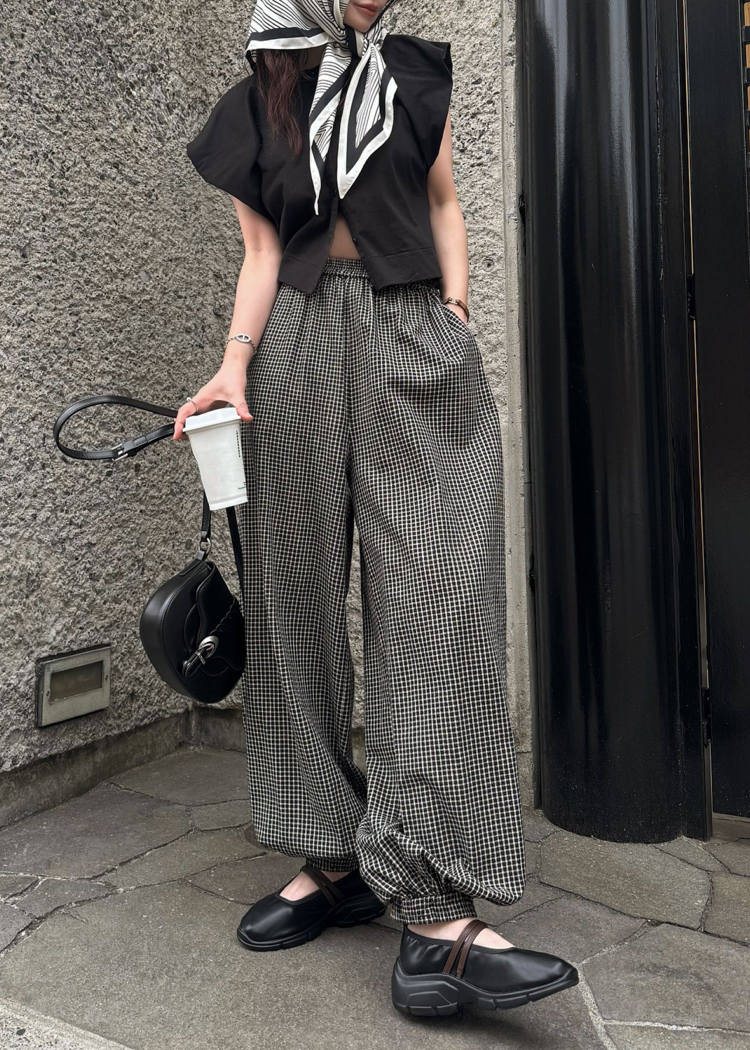 volume wide shirring check PT