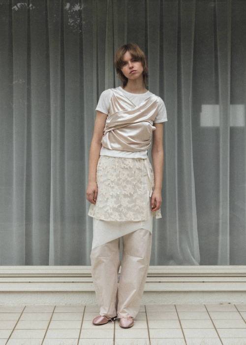 removable lace darts curve silhouette chino PT