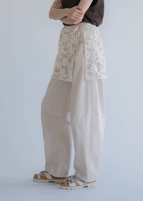 removable lace darts curve silhouette chino PT