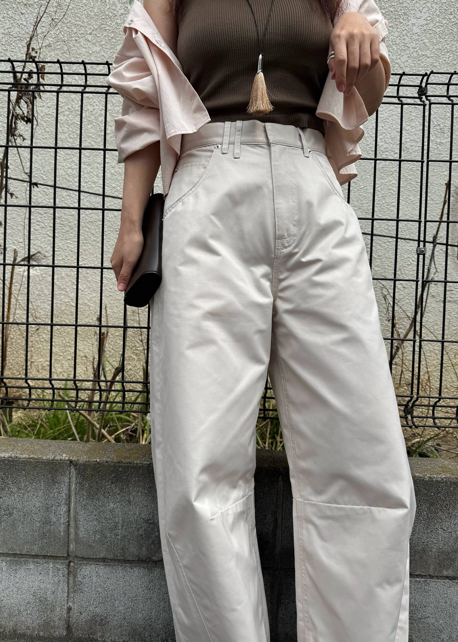 removable lace darts curve silhouette chino PT