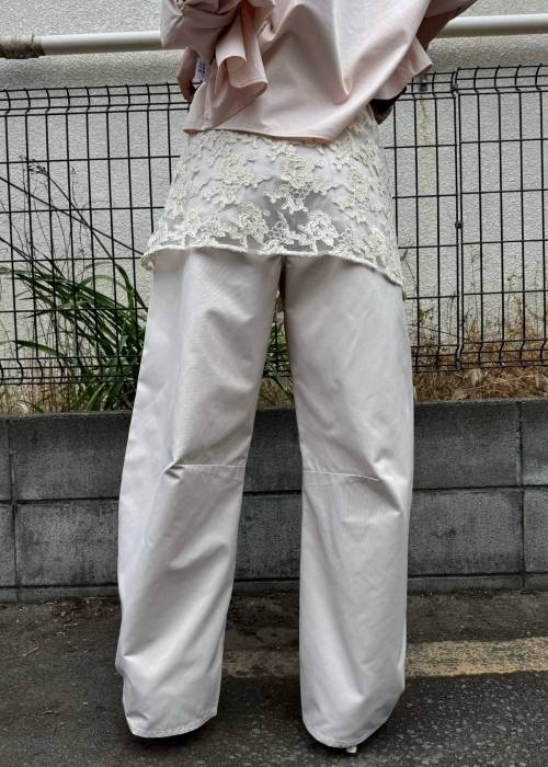removable lace darts curve silhouette chino PT