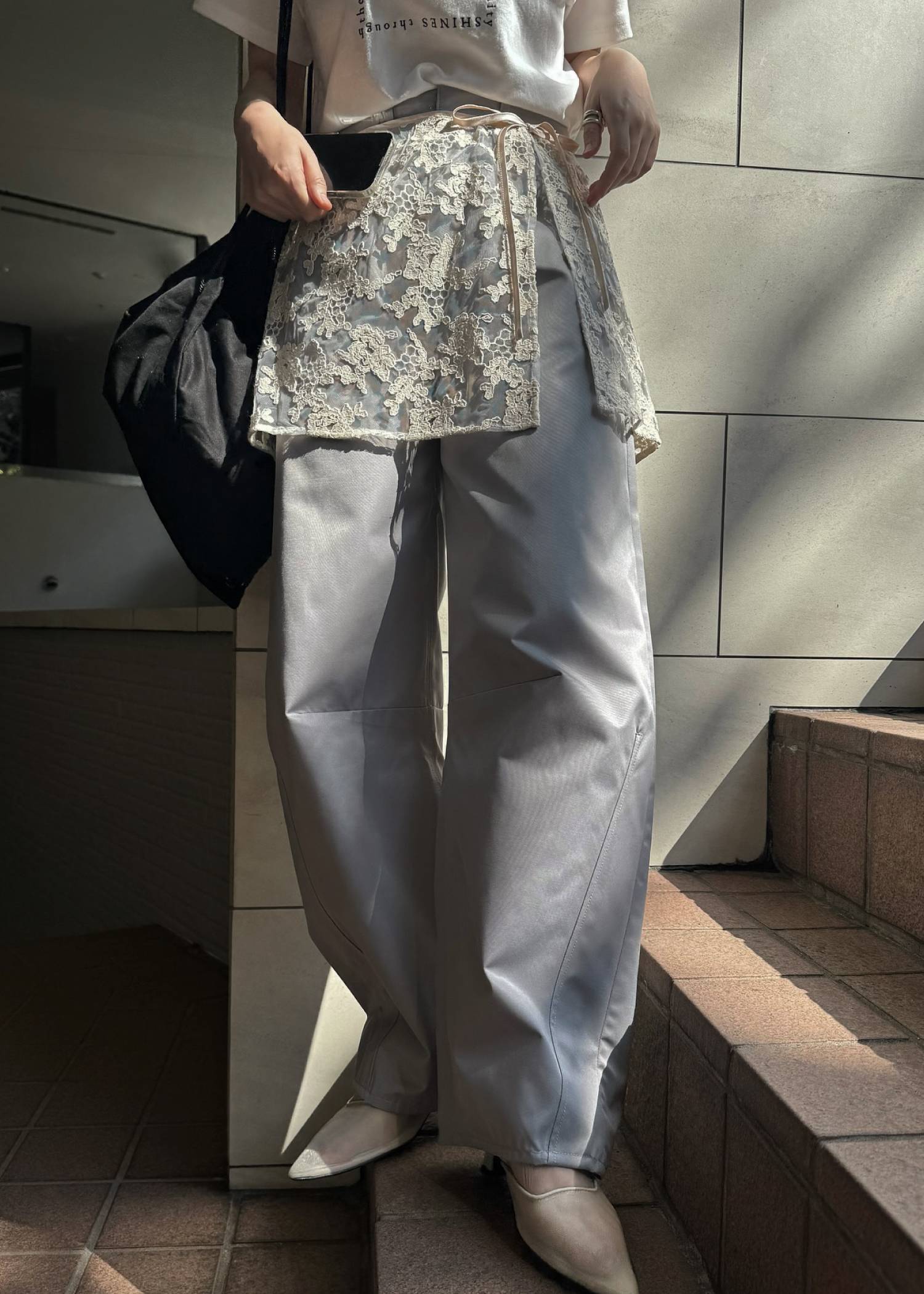 removable lace darts curve silhouette chino PT