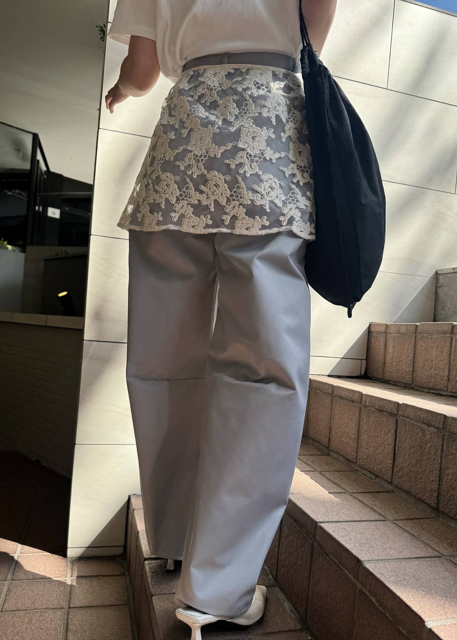 removable lace darts curve silhouette chino PT