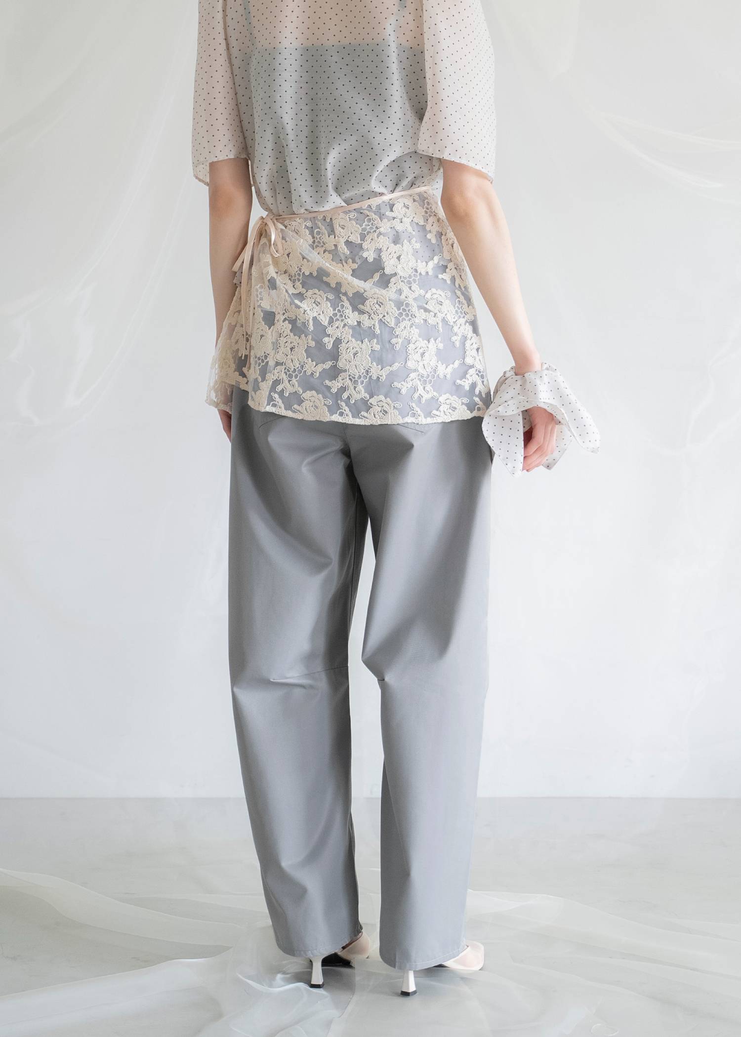 removable lace darts curve silhouette chino PT