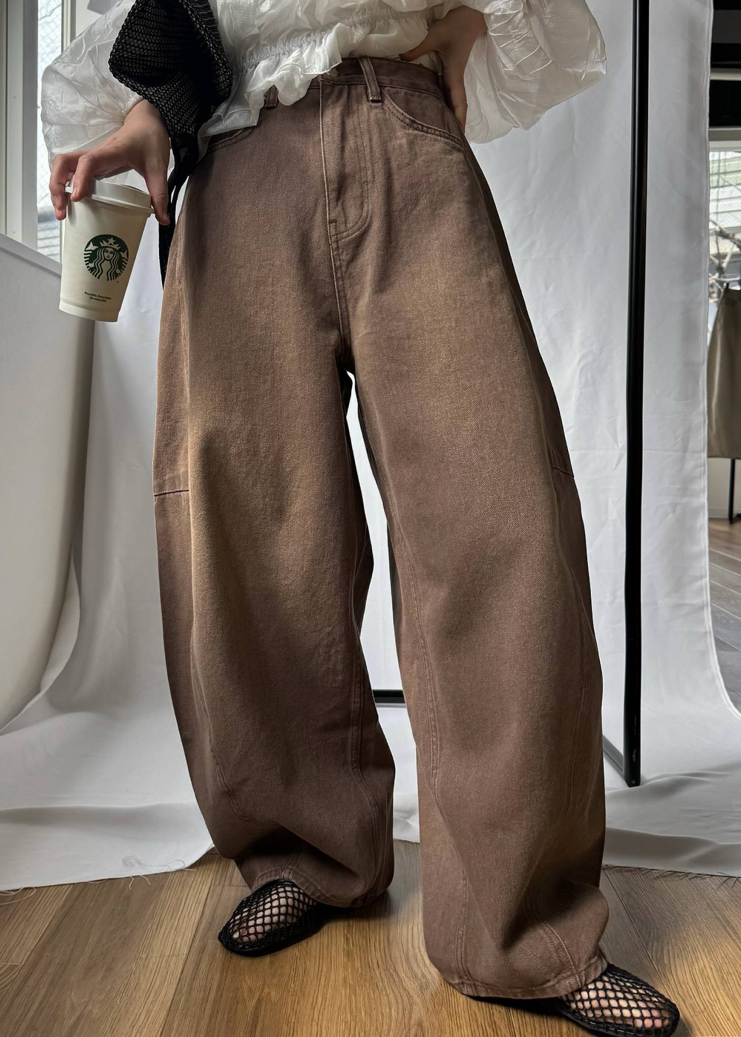 twill washed curve silhouette PT