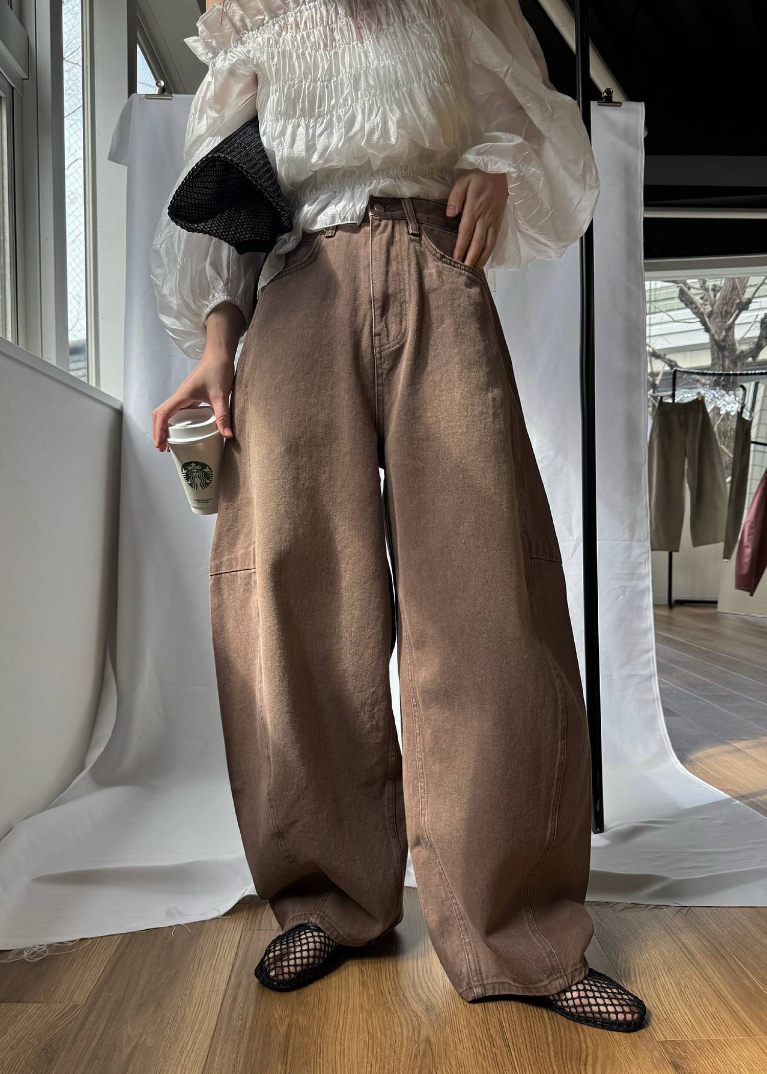 twill washed curve silhouette PT