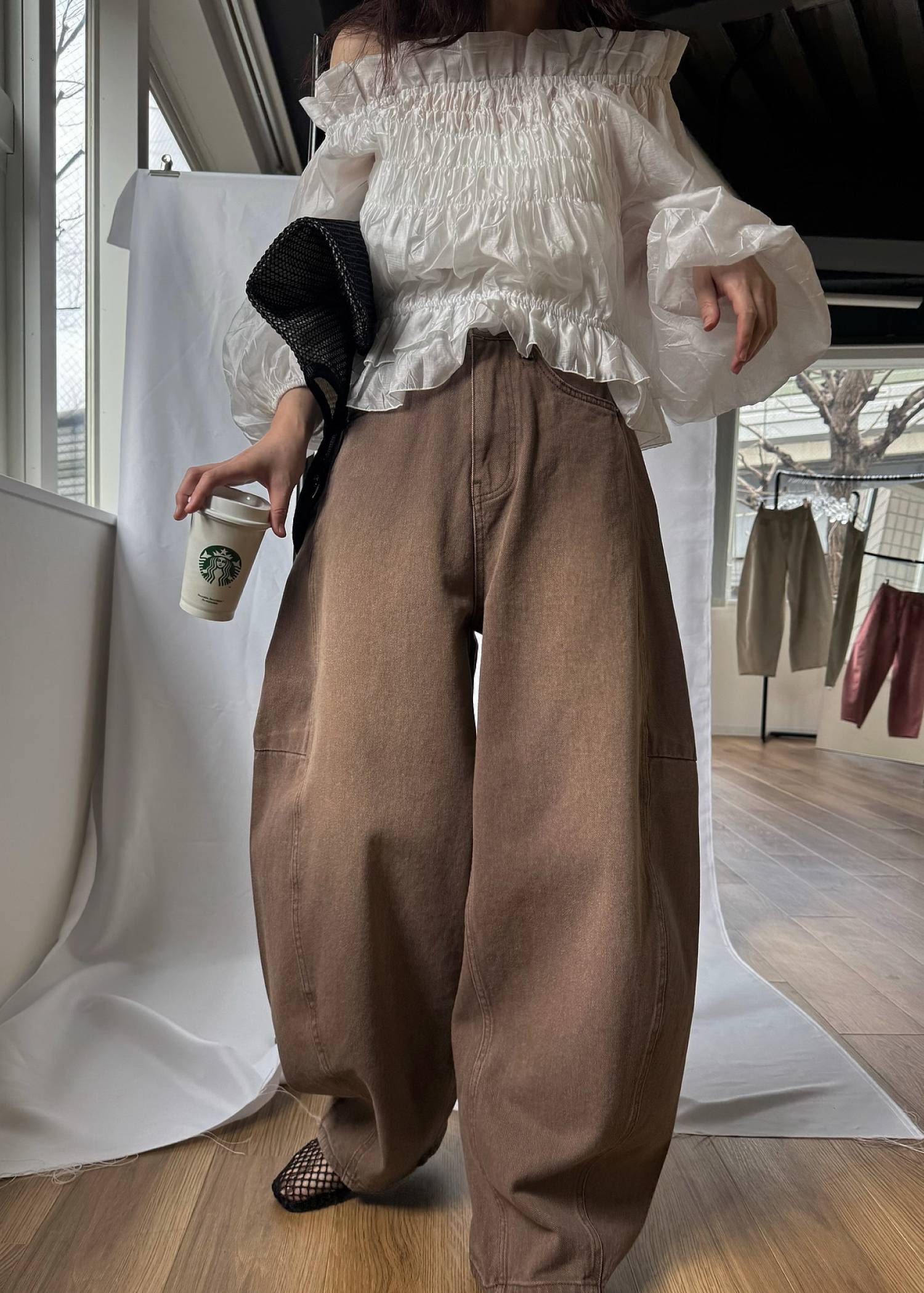 twill washed curve silhouette PT