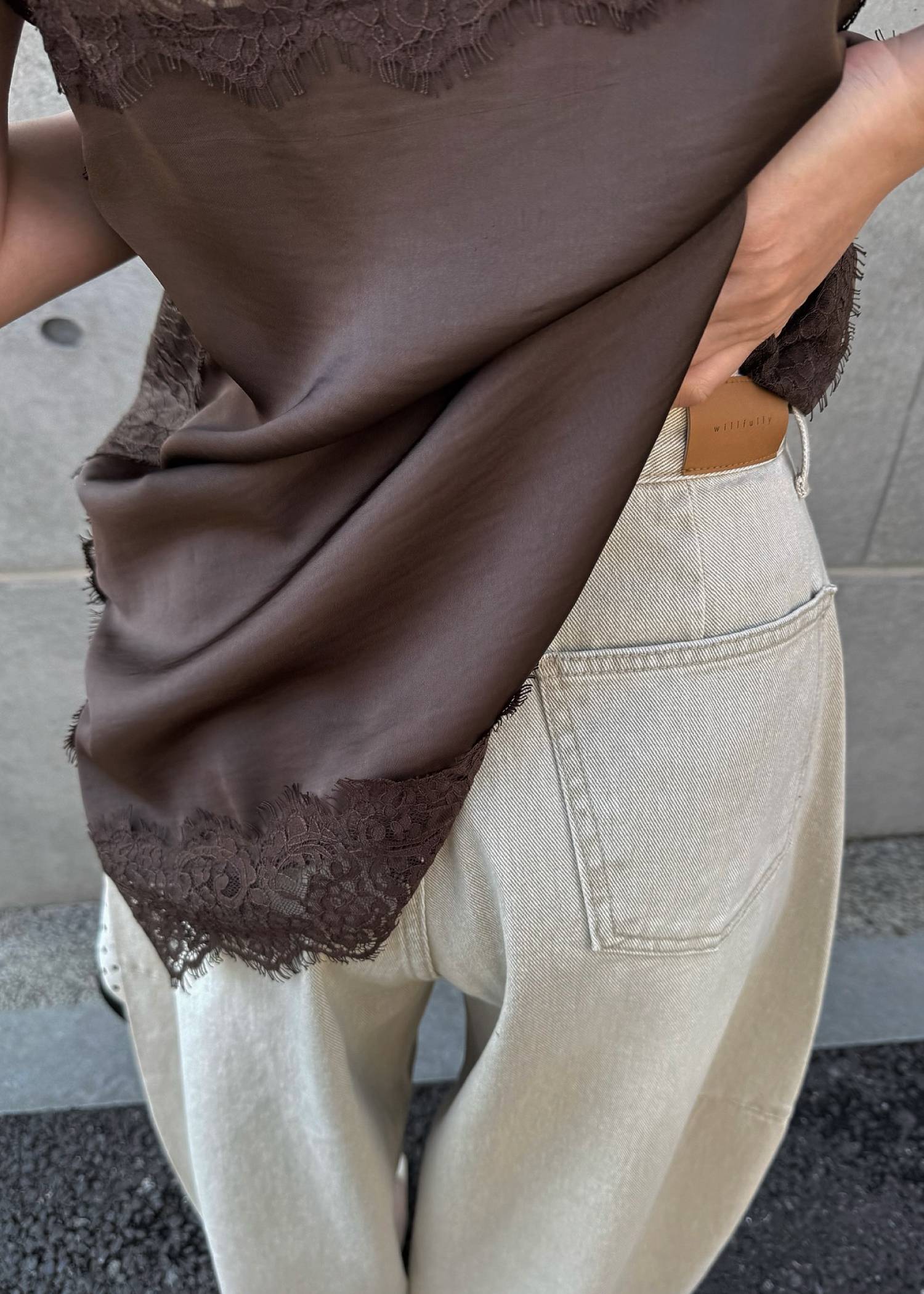 twill washed curve silhouette PT