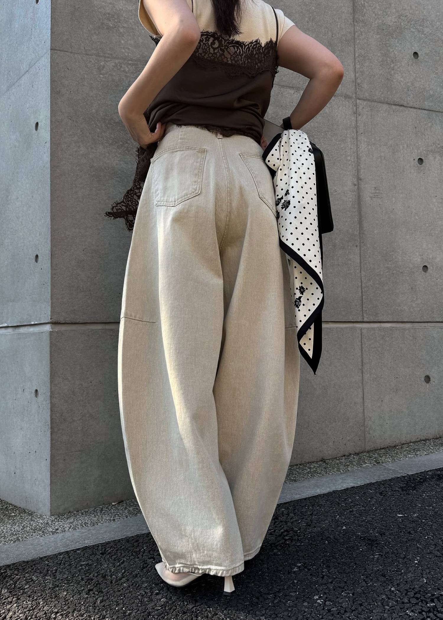 twill washed curve silhouette PT