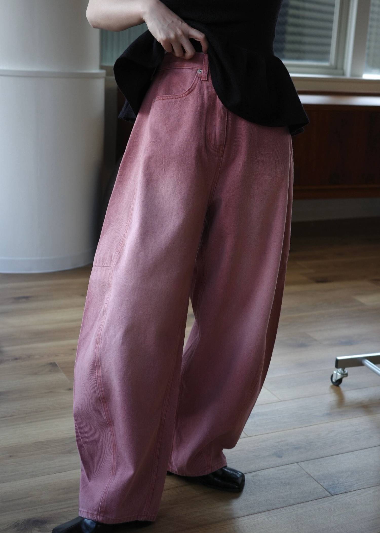 twill washed curve silhouette PT