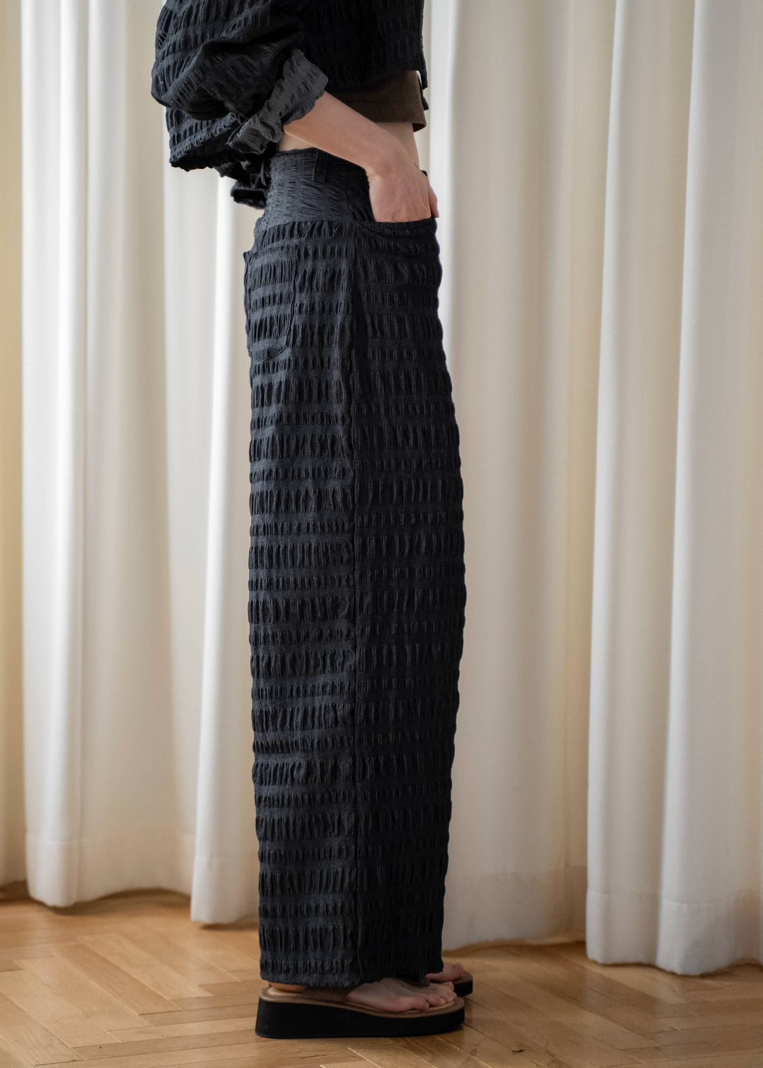 dungaree shirring PT