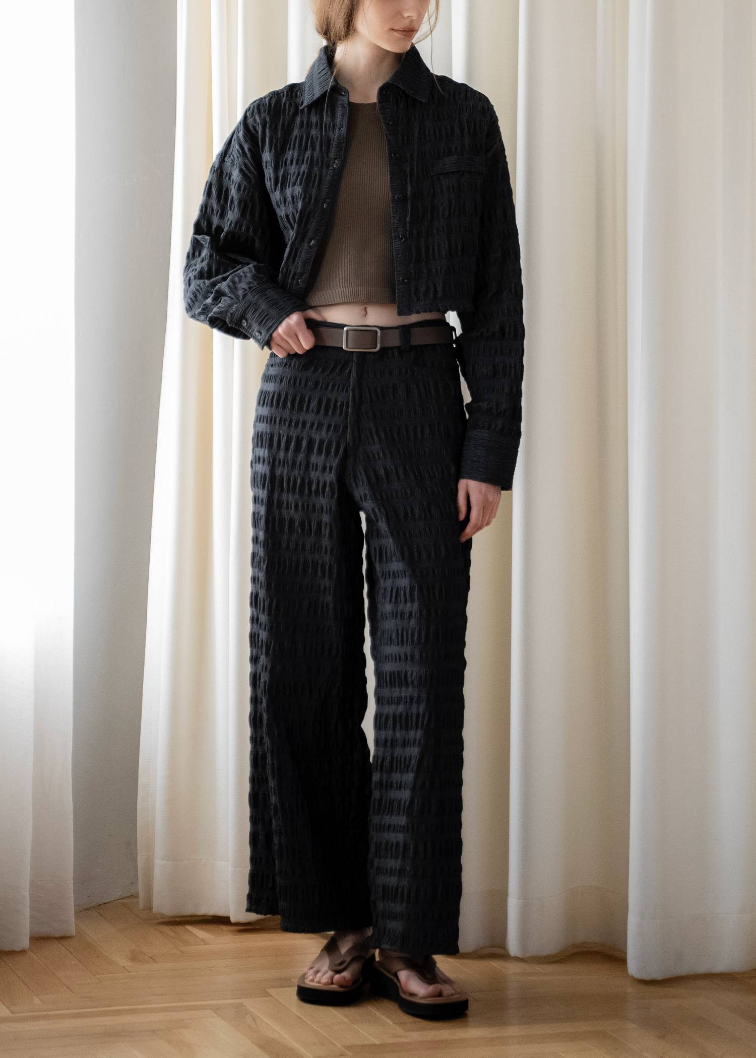 dungaree shirring PT