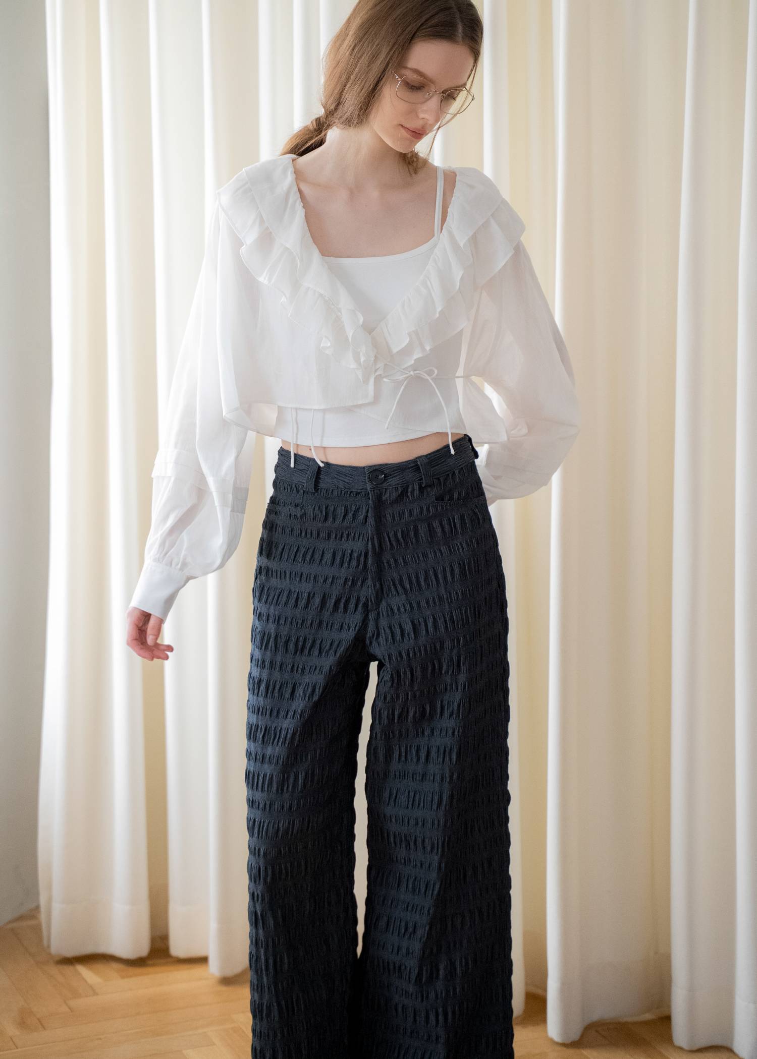 dungaree shirring PT