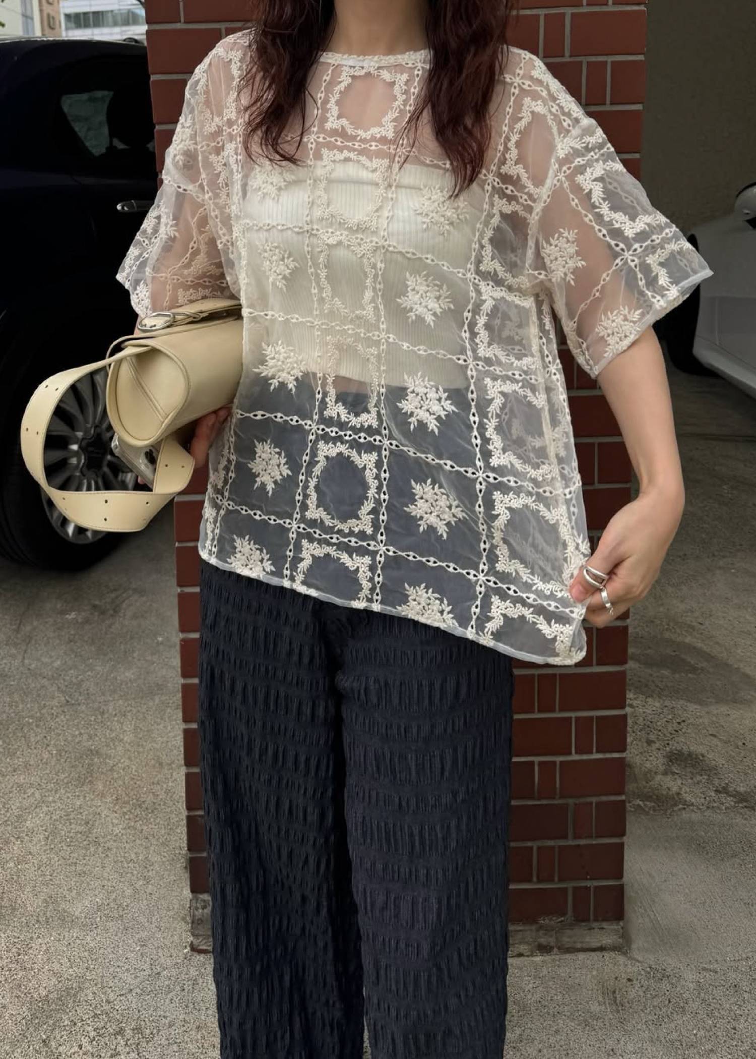 dungaree shirring PT