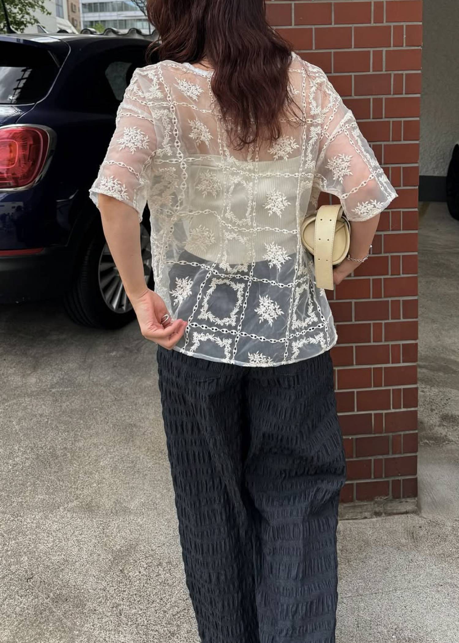 dungaree shirring PT