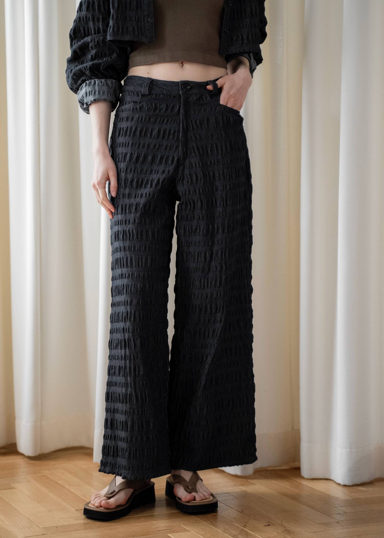 dungaree shirring PT