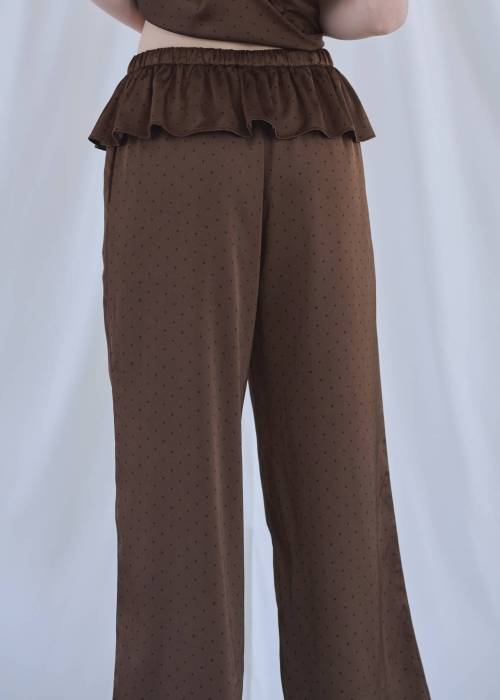 ruffle waist satin polka dot relax PT