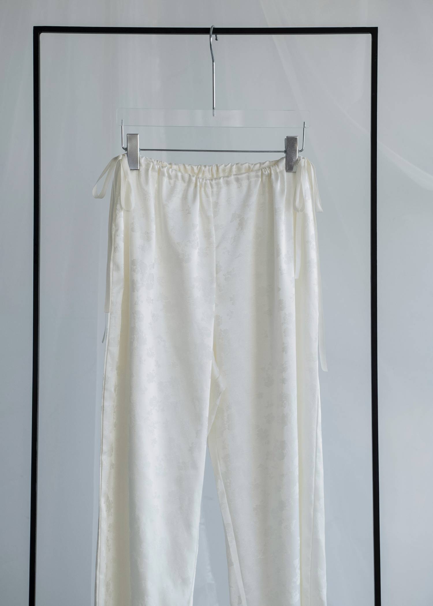 flower jacquard waist drawstring PT