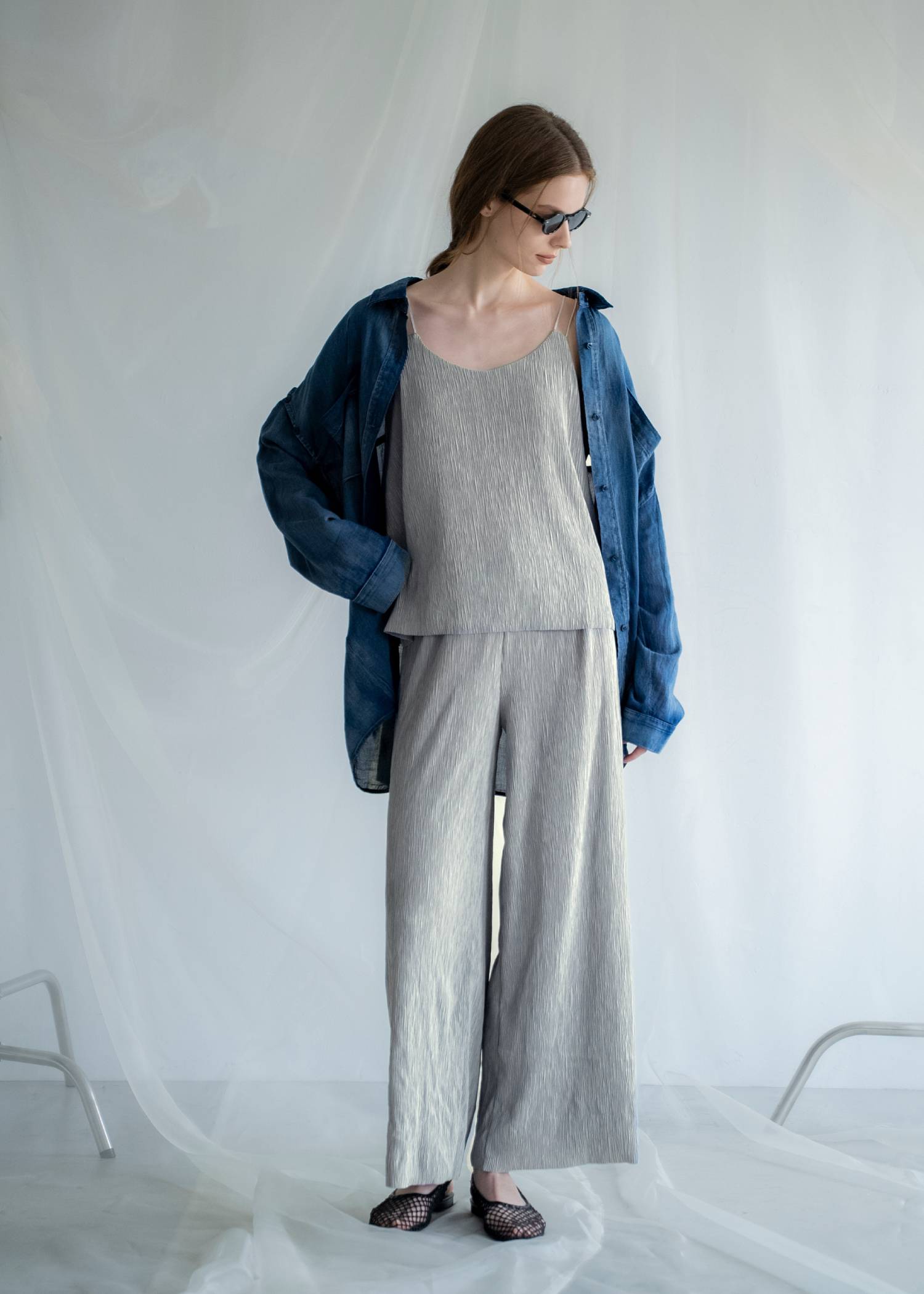 wide belt pleats relax PT