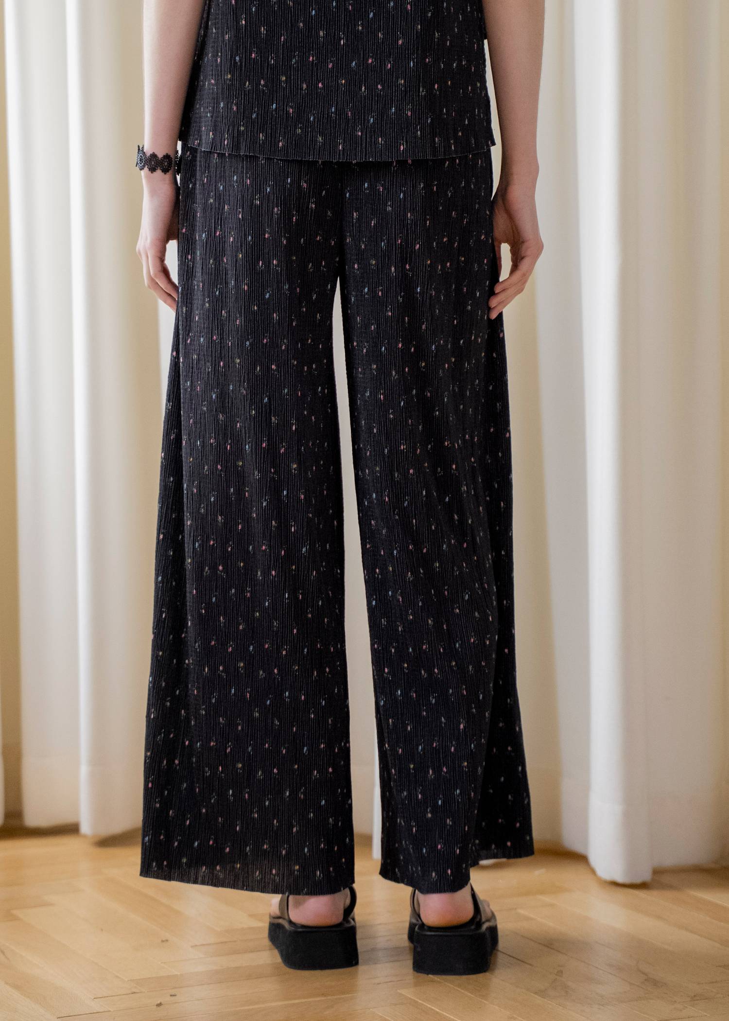 wide belt pleats relax PT