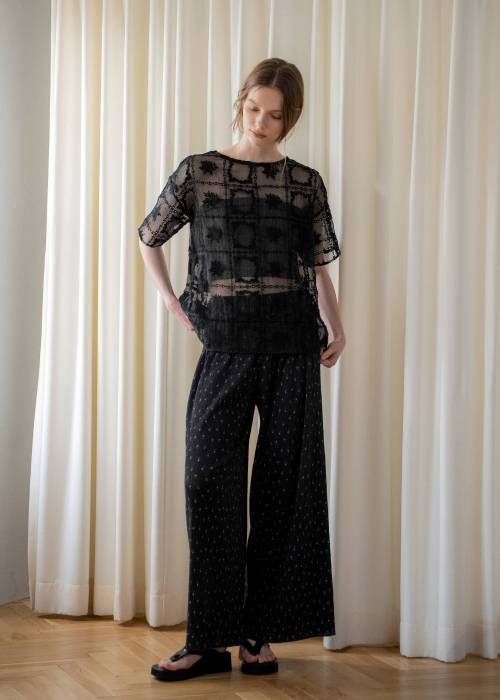 wide belt pleats relax PT