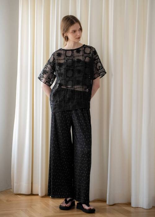 wide belt pleats relax PT