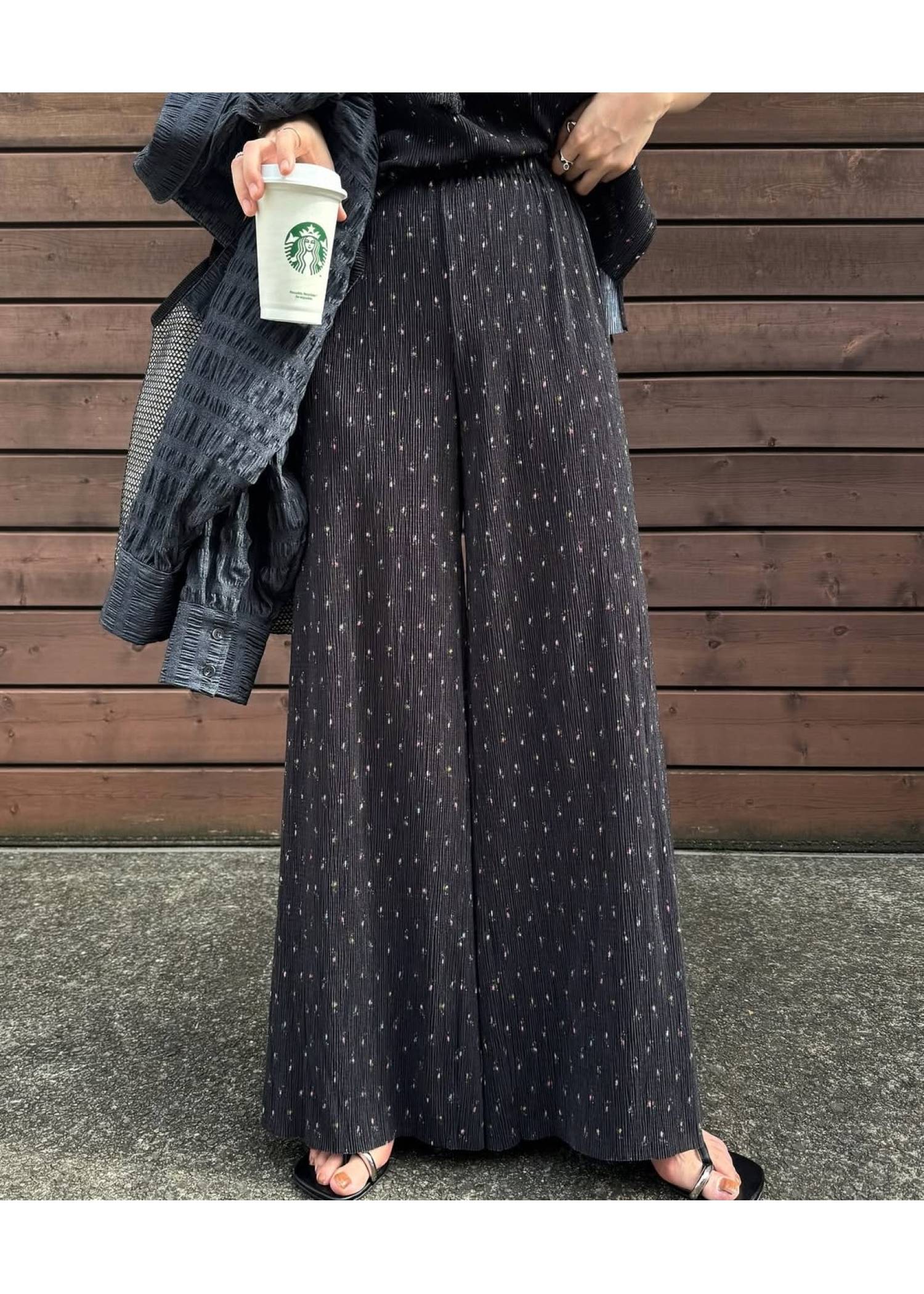 wide belt pleats relax PT