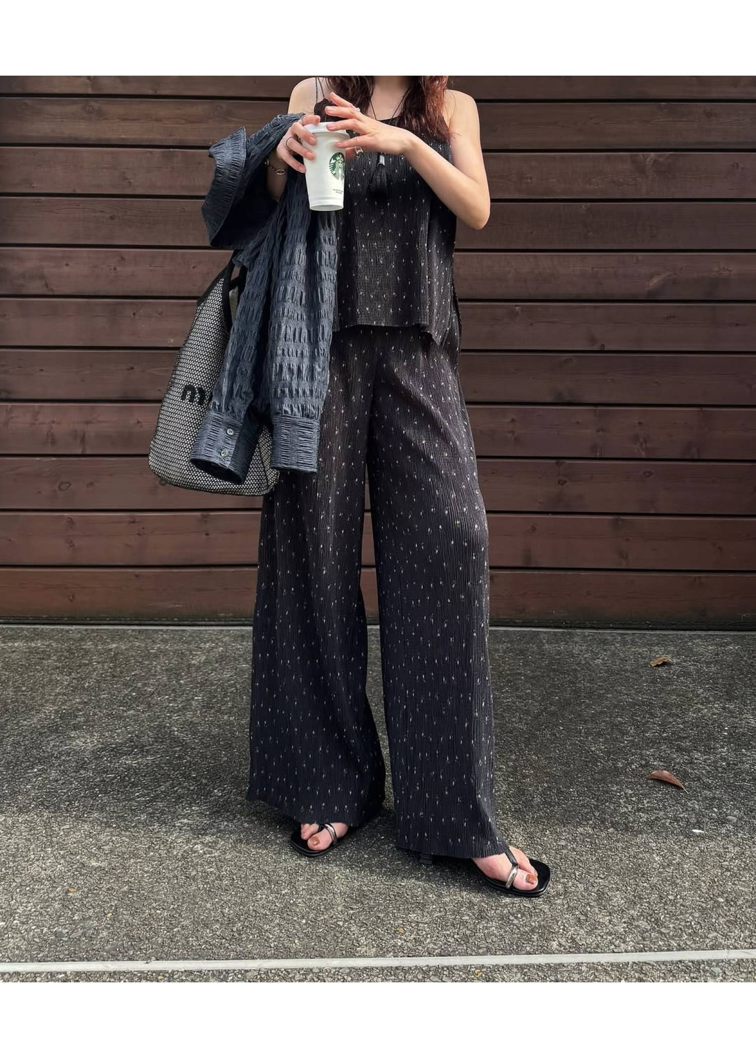 wide belt pleats relax PT