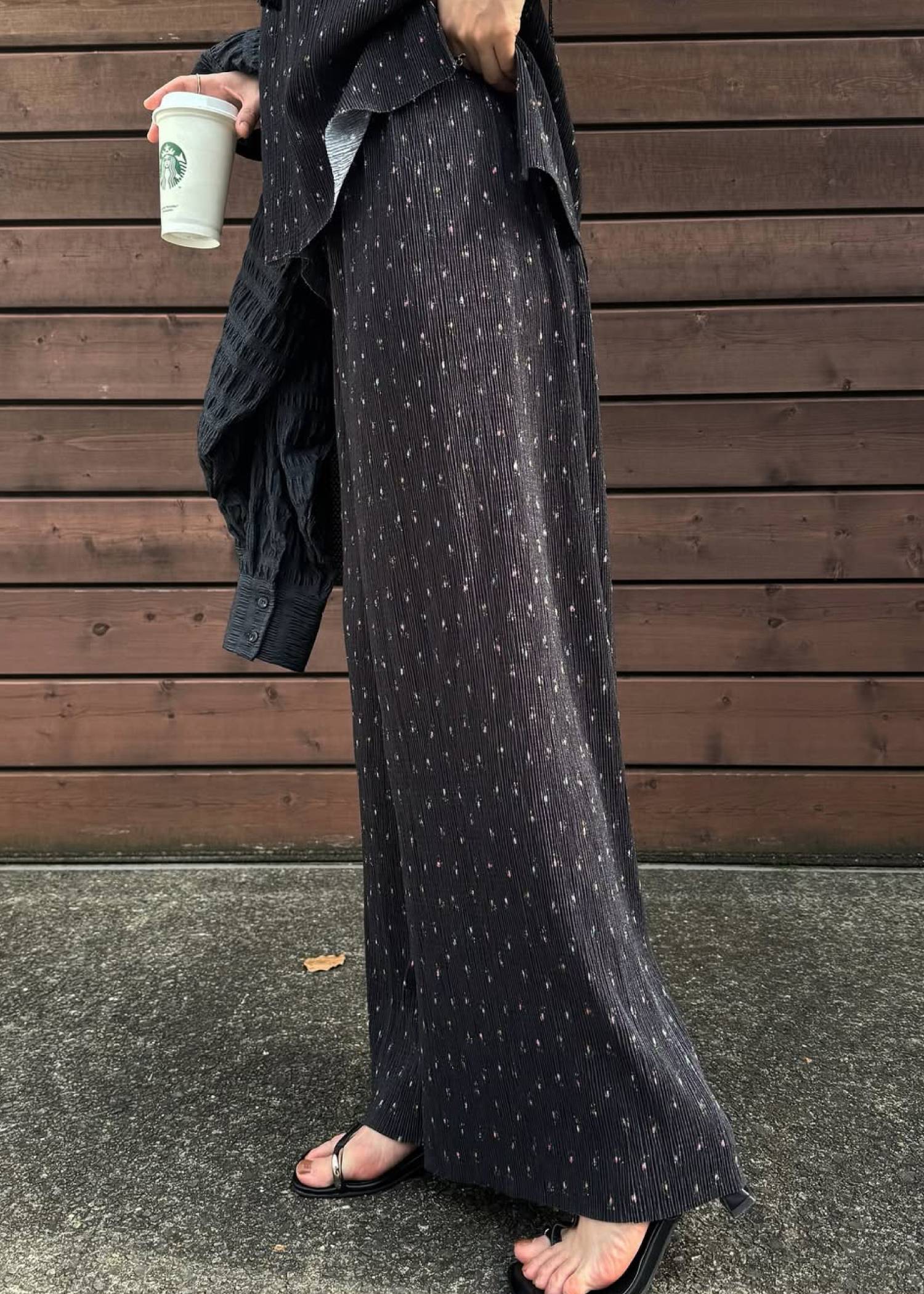 wide belt pleats relax PT