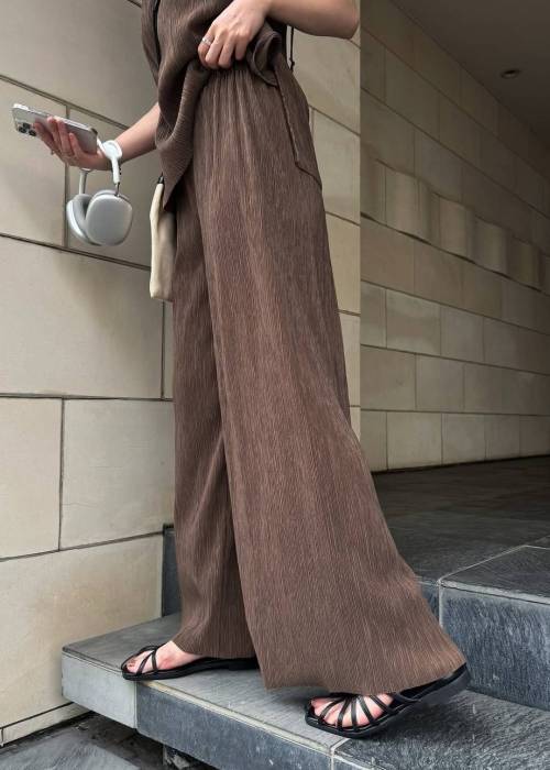 wide belt pleats relax PT