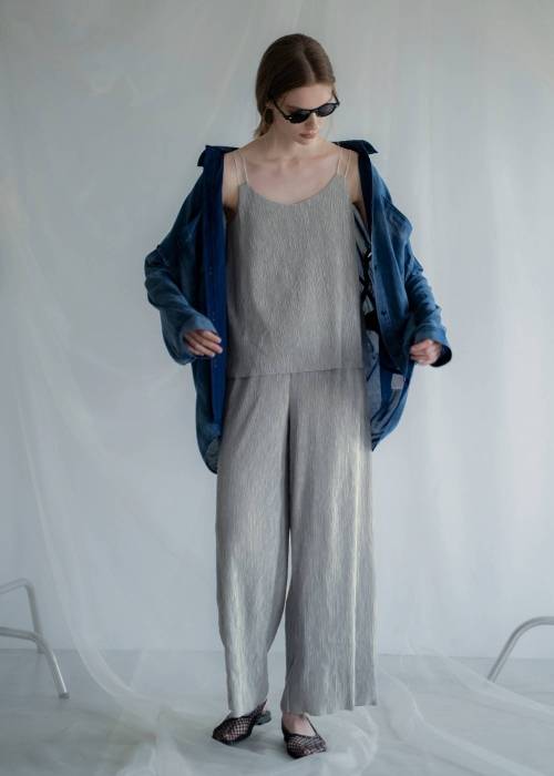 wide belt pleats relax PT