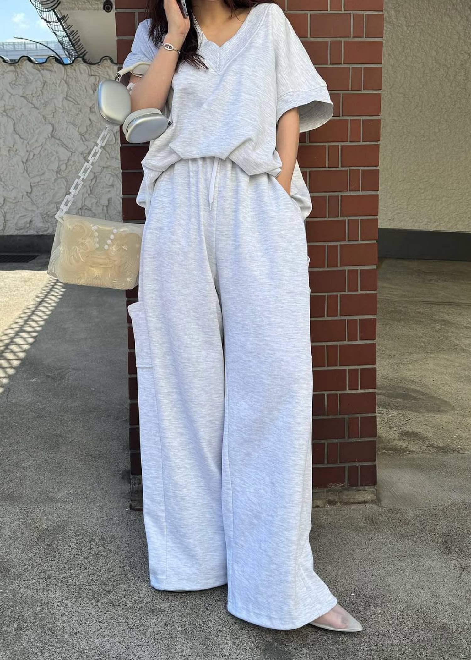 moss stitch sweat painter PT
