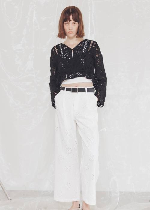 eyelet embroidery chino PT