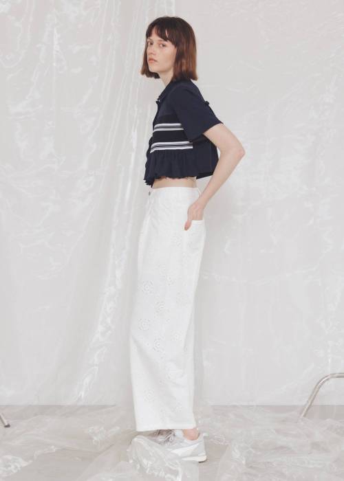 eyelet embroidery chino PT