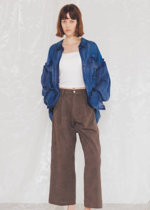 eyelet embroidery chino PT