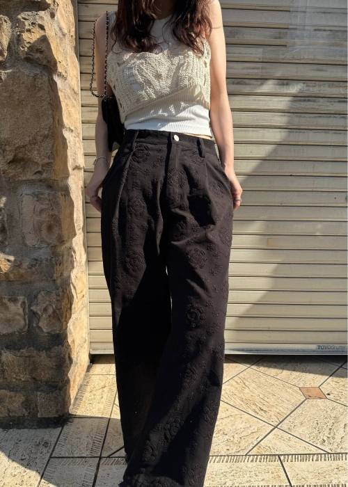 eyelet embroidery chino PT