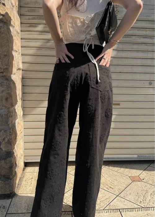 eyelet embroidery chino PT