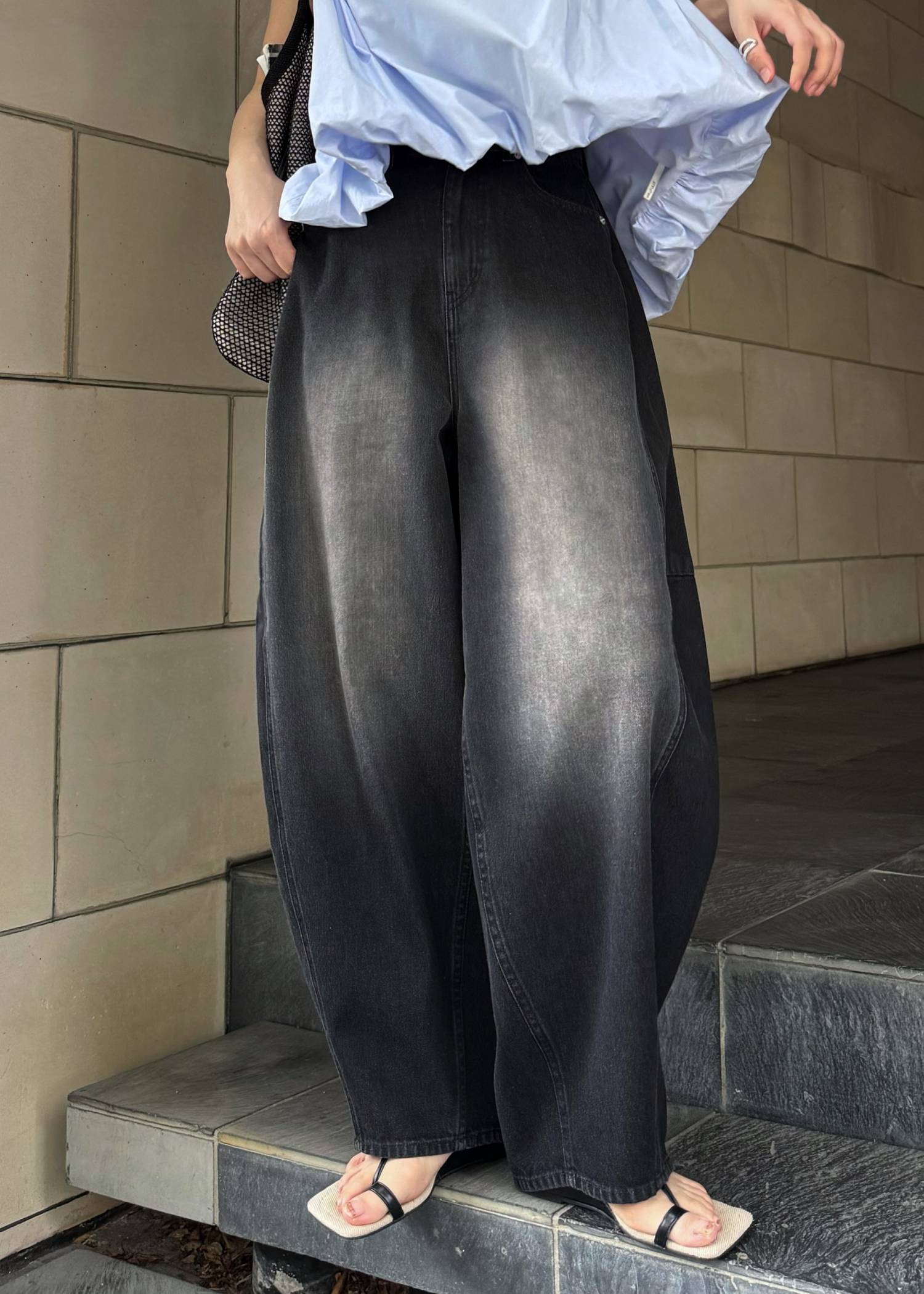 twill washed curve silhouette PT