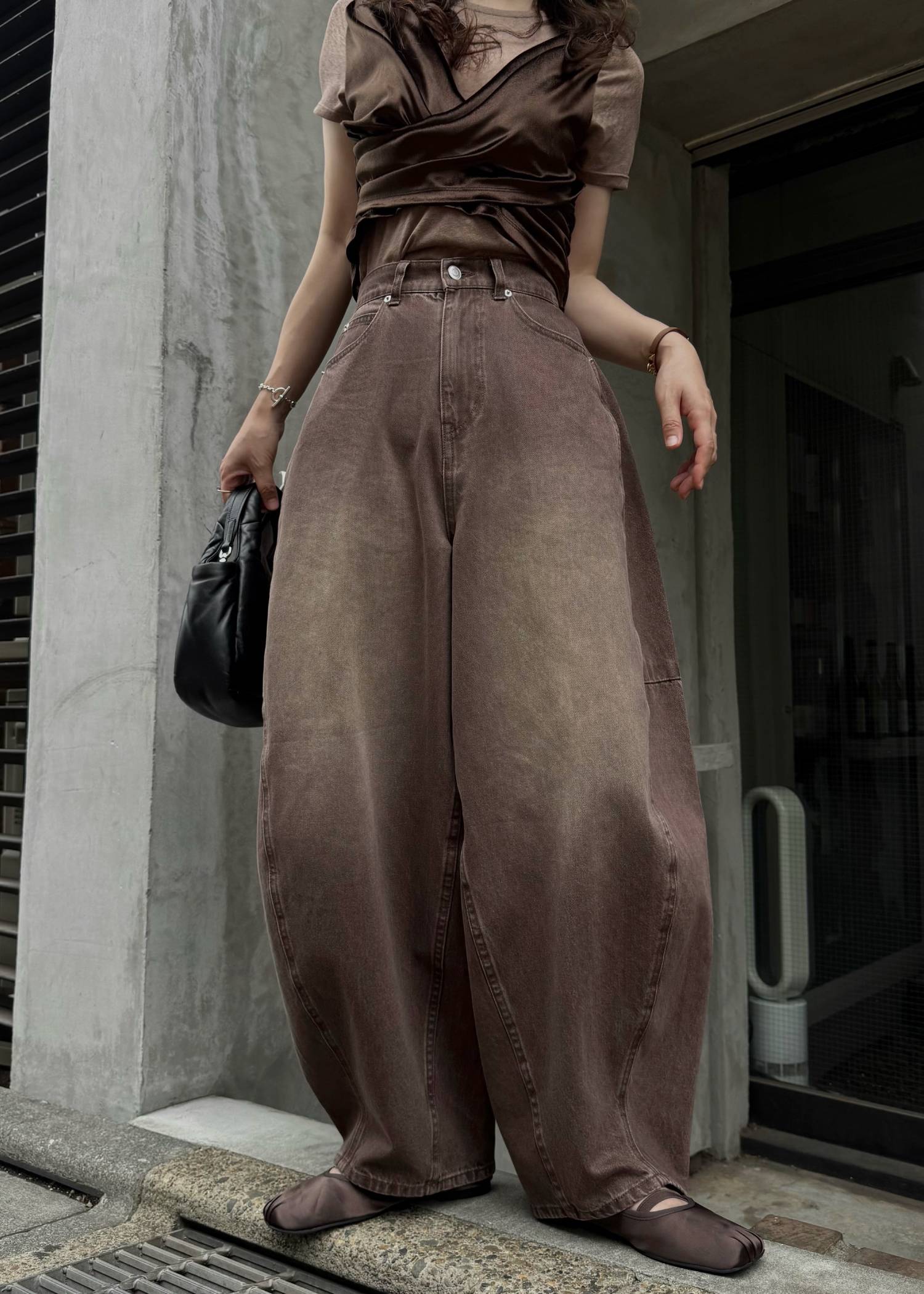 twill washed curve silhouette PT