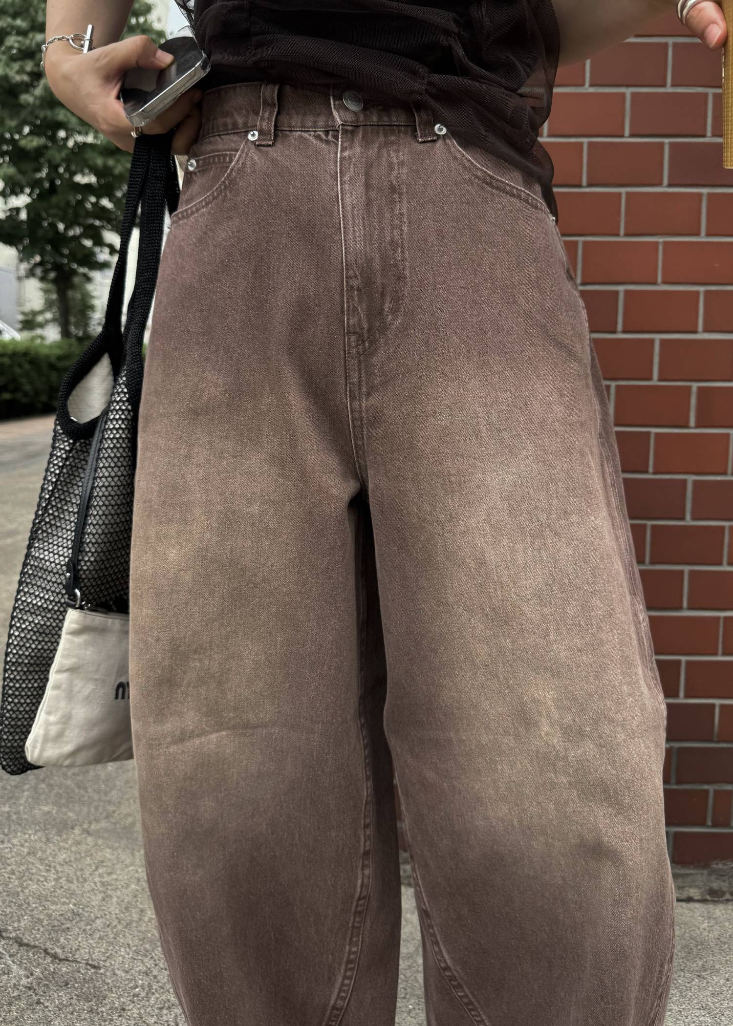 twill washed curve silhouette PT