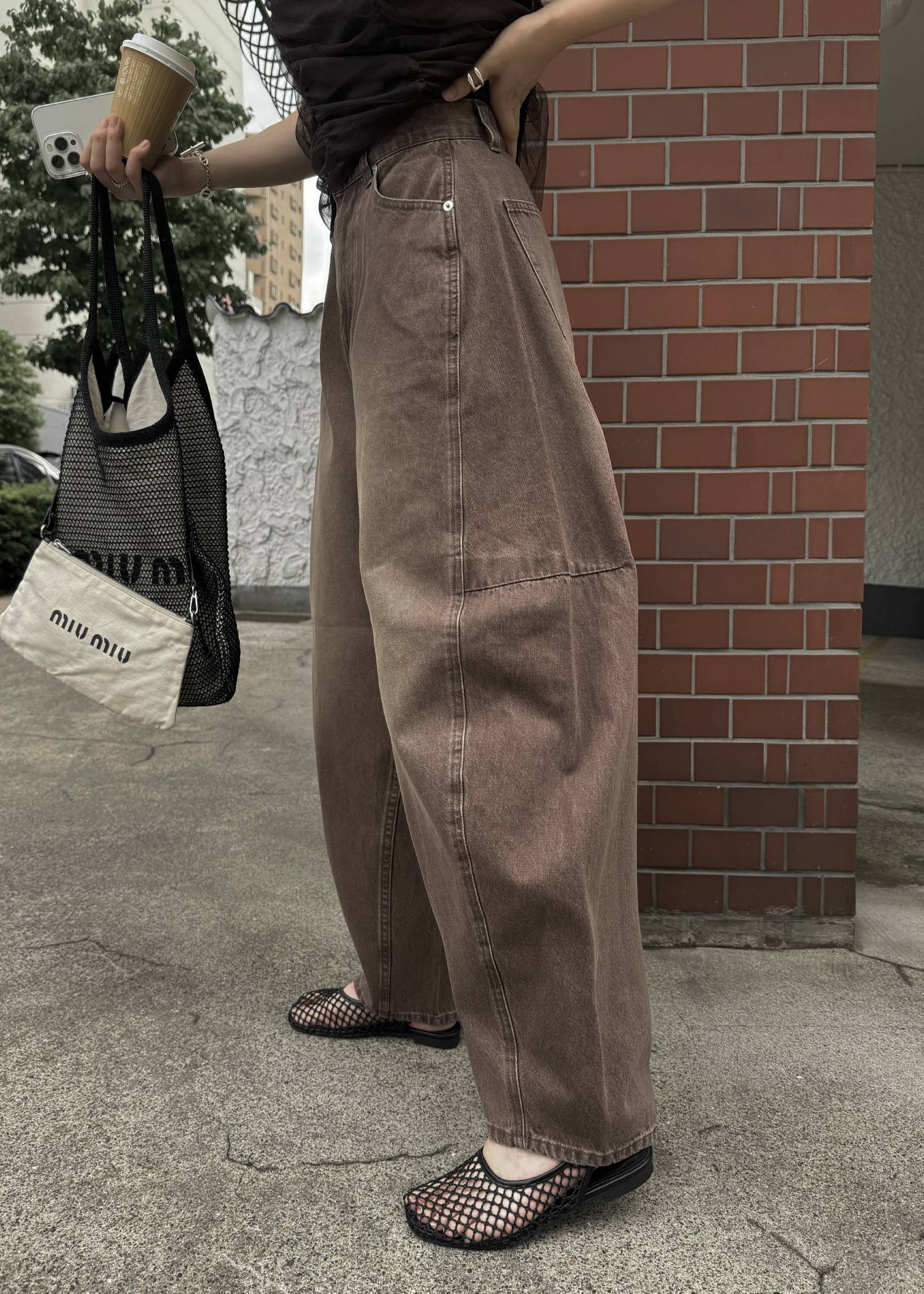 twill washed curve silhouette PT