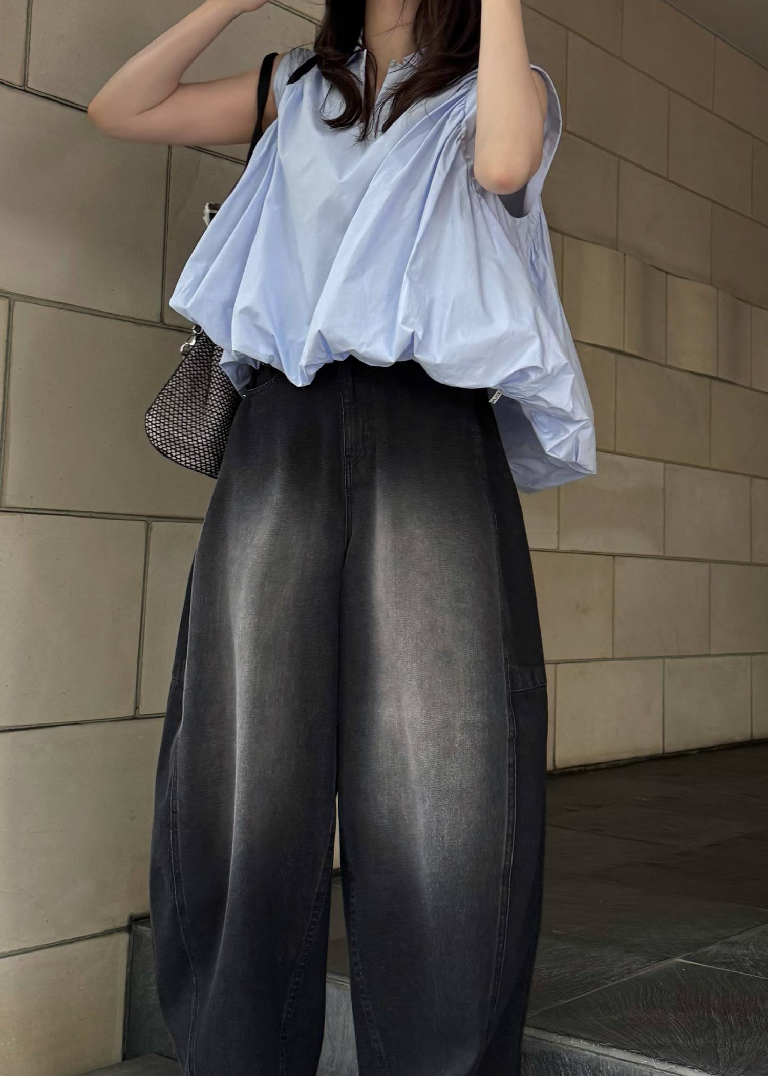 twill washed curve silhouette PT