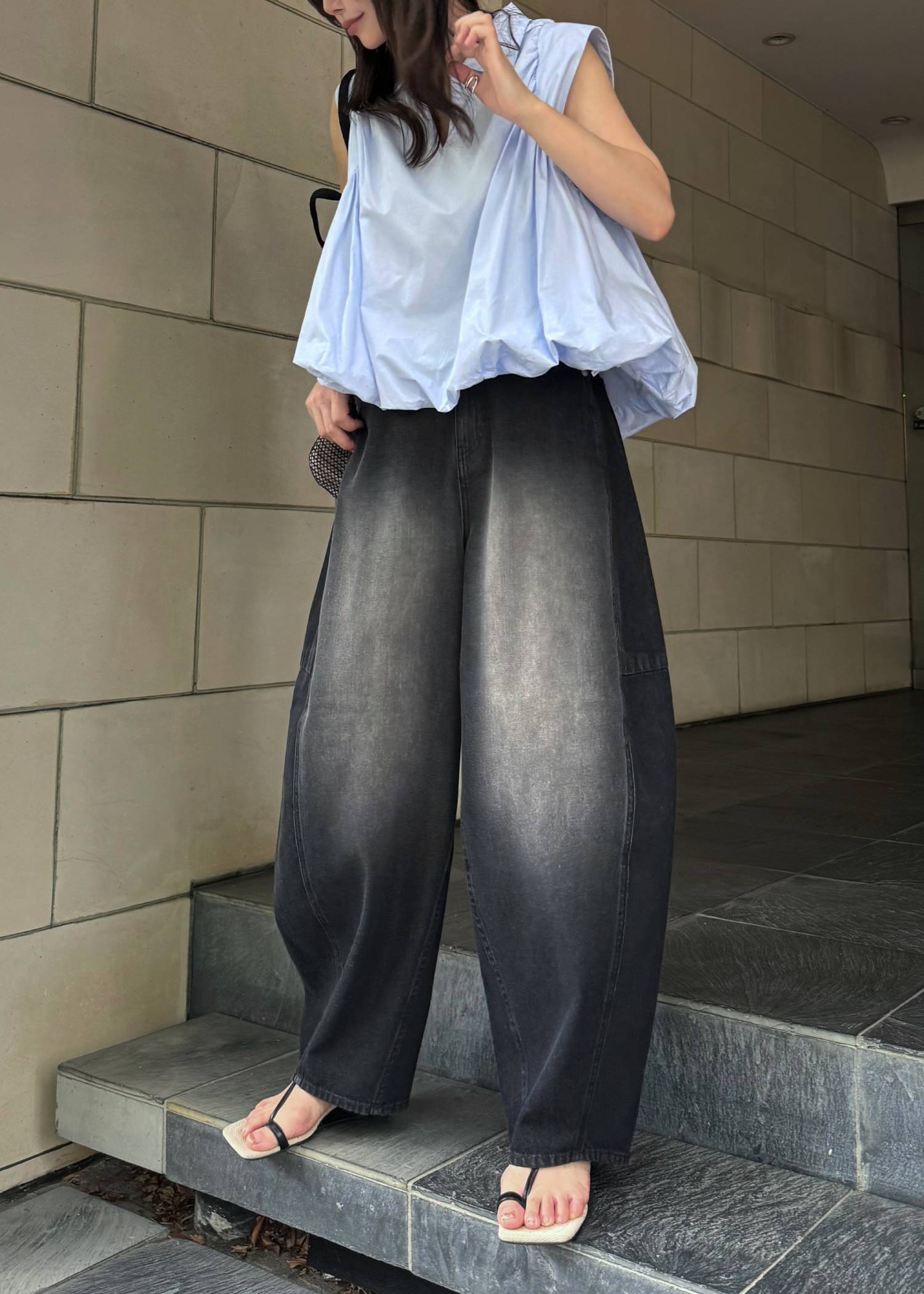 twill washed curve silhouette PT