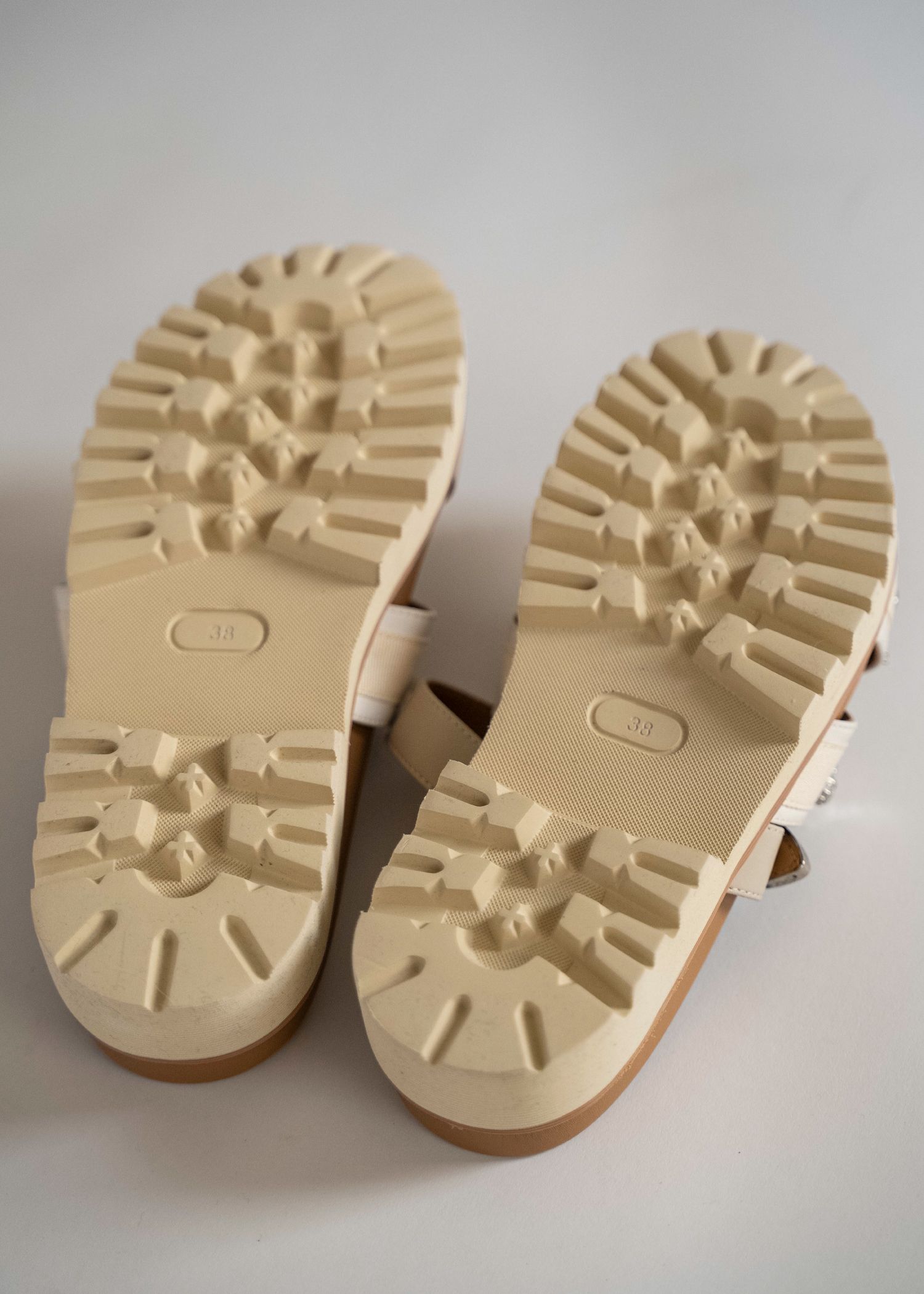 asymmetric bijou strap sandal