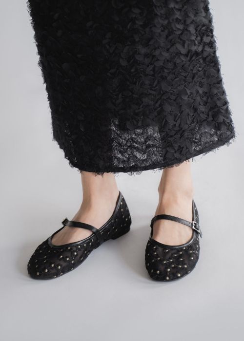 flower embroidery mary jane shoes