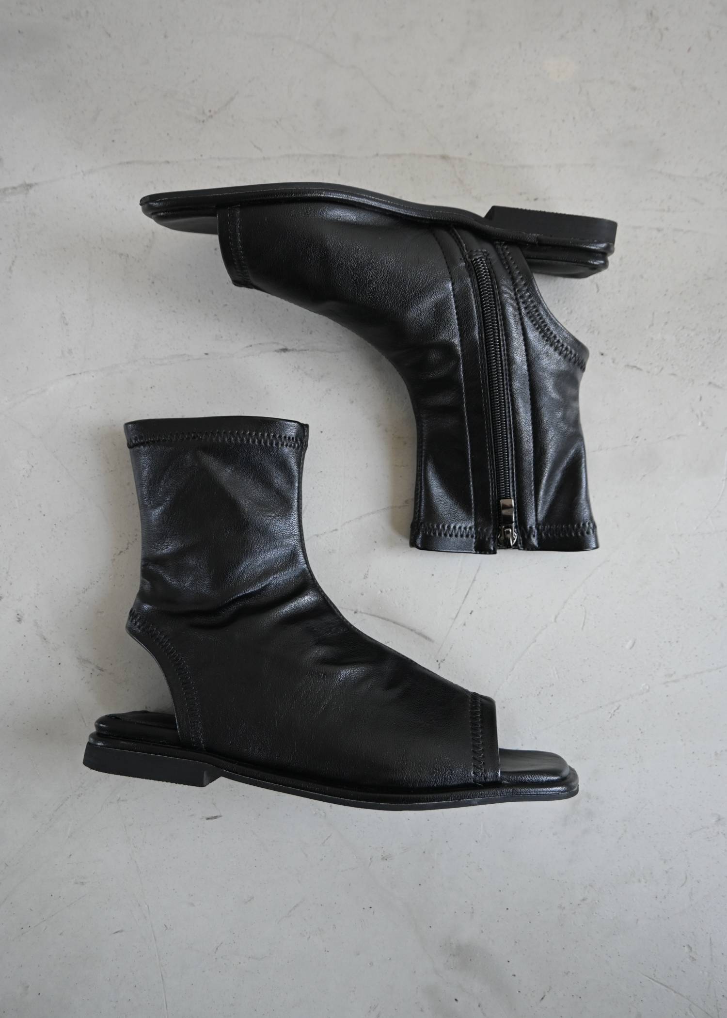 square open toe boots sandal