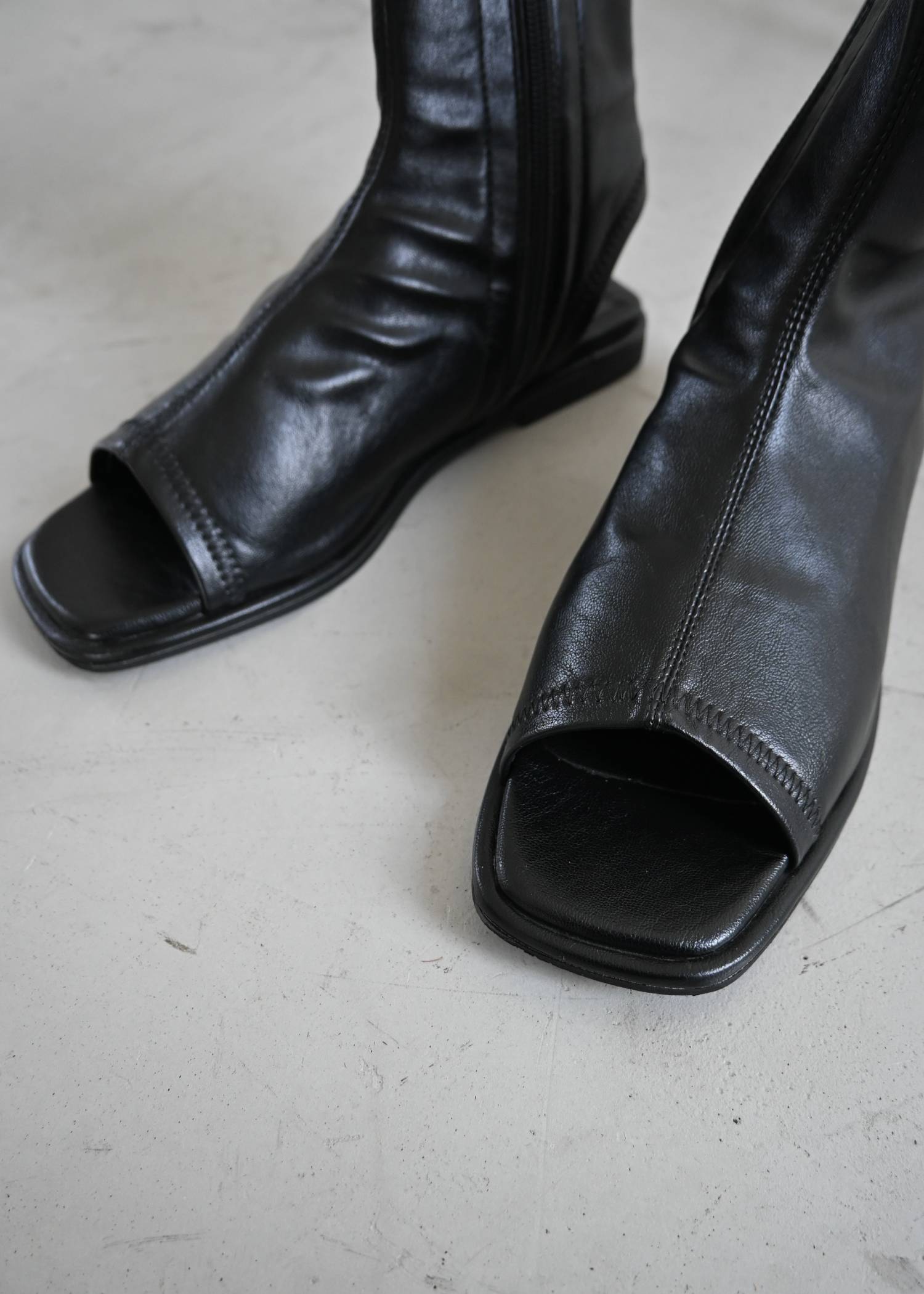 square open toe boots sandal