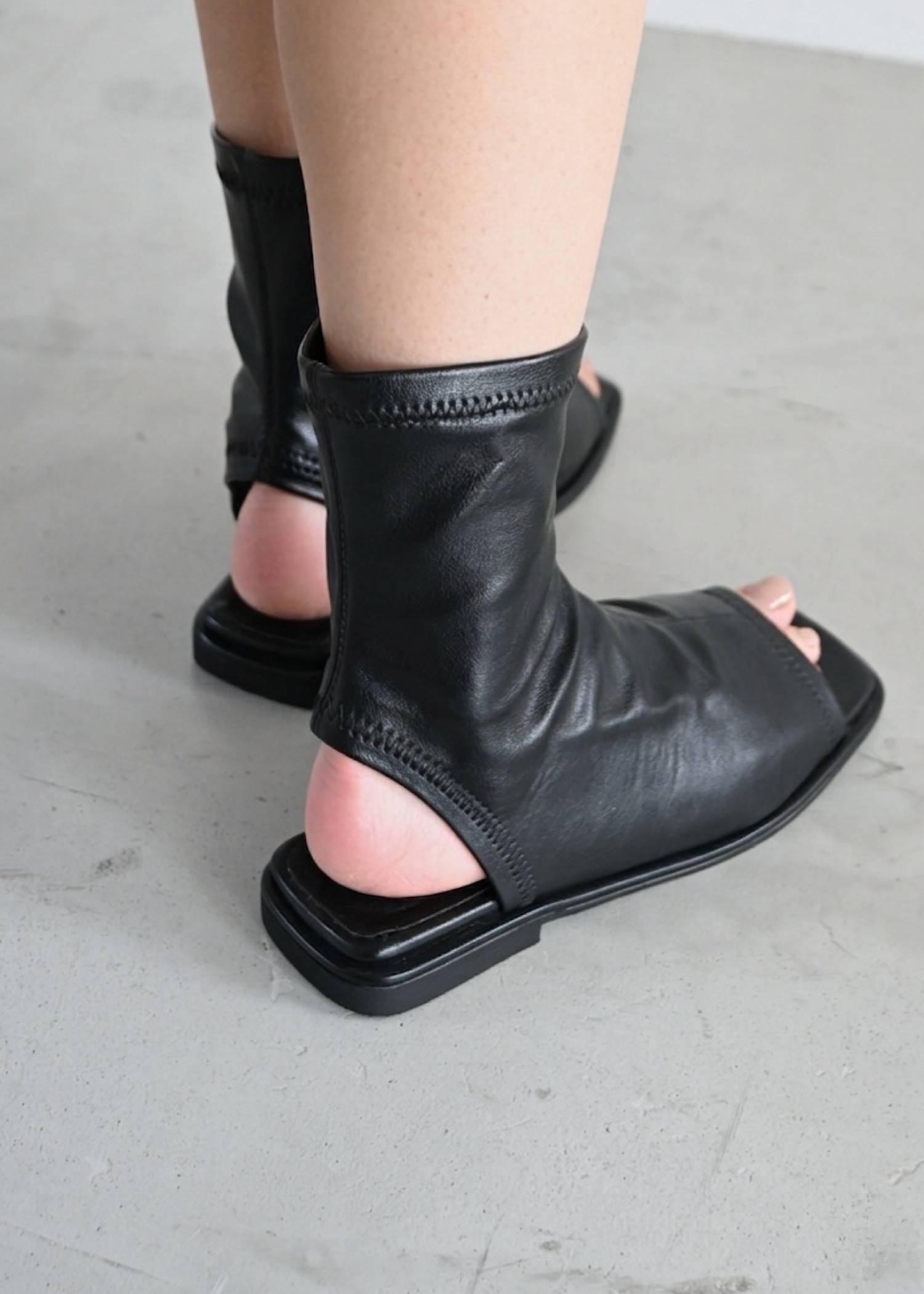 square open toe boots sandal