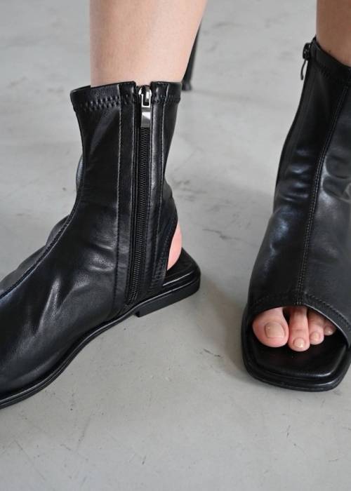 square open toe boots sandal