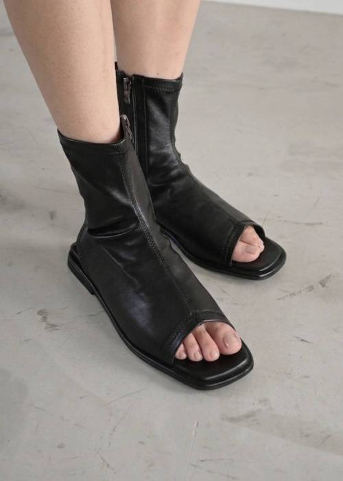 square open toe boots sandal